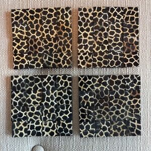 Animal print coasters - set of 4